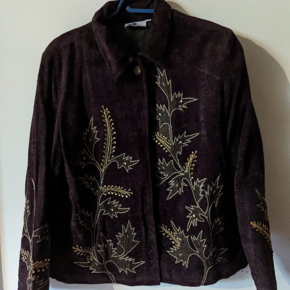 Stunning brown jacket with sparkly embellishments - Picture 1 of 4